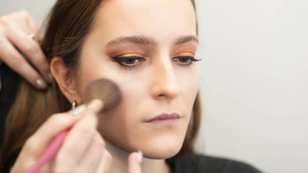 Classic European make-up using nude colors
