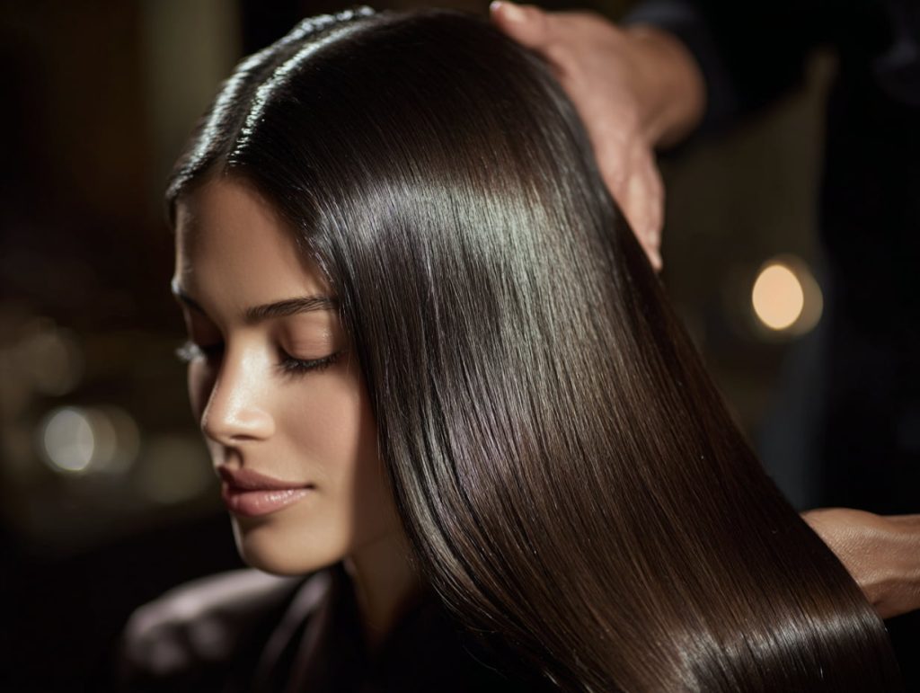Hair botox treatment results: smooth, shiny hair